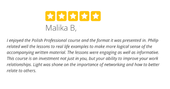 The Polished Professional CourseCheck review - Malika Bousbaine