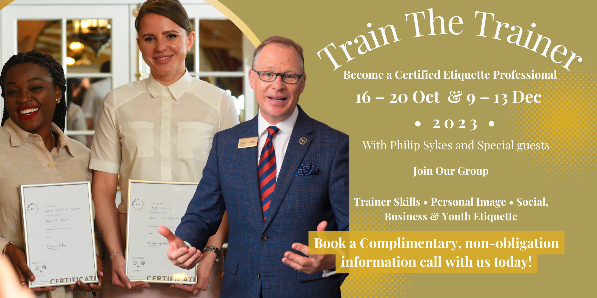 Become an Etiquette Coach with the Train The Trainer Programme offered by The British School Of Excellence